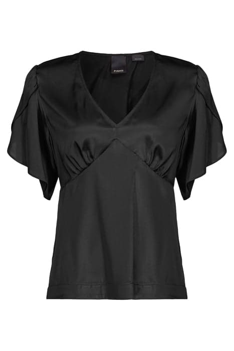 WILLIAMSON BLUSA SATIN STRETCH BLACK by PINKO