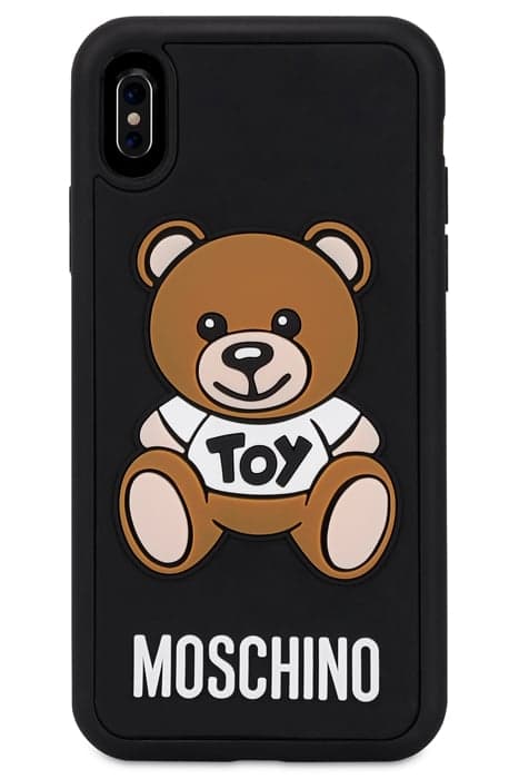 IPHONE XS COVER WITH MOSCHINO TEDDY BEAR BLACK by Moschino