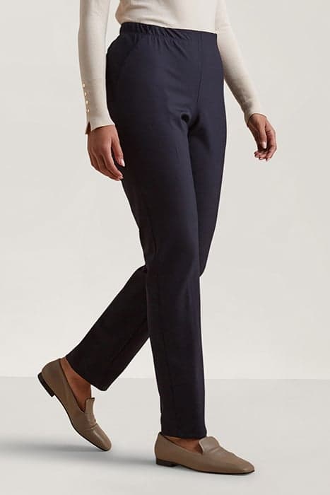 SLIM TECHNICAL FABRIC TROUSERS BLUE by Elena Mirò