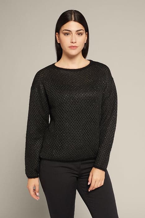 MOHAIR SWEATER WITH SEQUINS BLACK by Elena Mirò