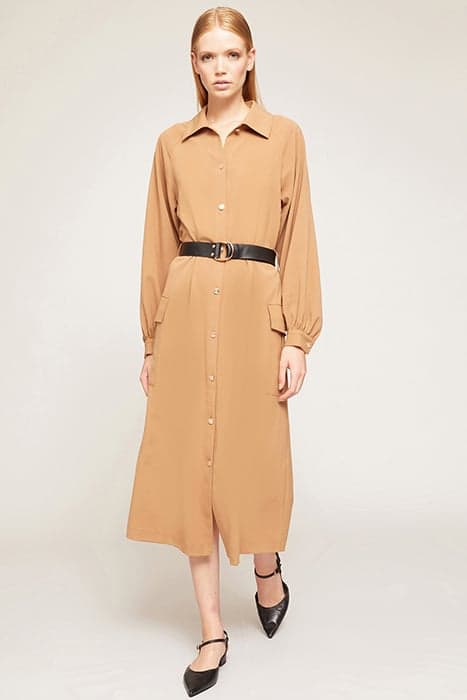 SHIRT DRESS WITH BELT NATURAL by Motivi