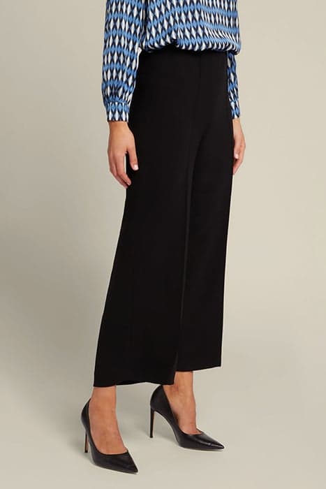 CROPPED CADY TROUSERS BLACK by Elena Mirò