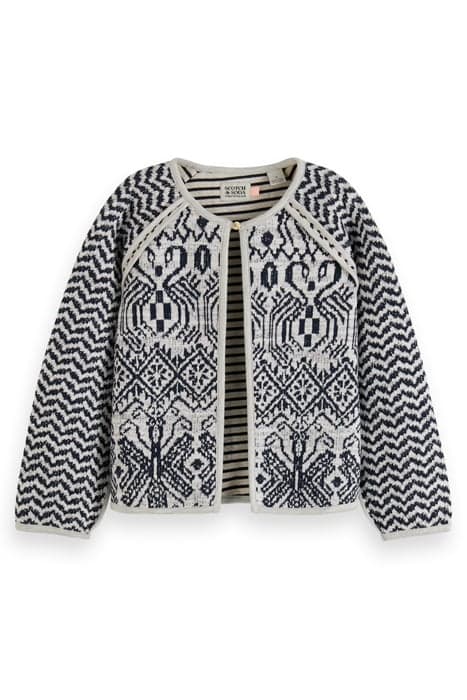 JACQUARD KNIT REVERSIBLE BONDED JACKET NIGHT INTARSIA by Scotch & Soda