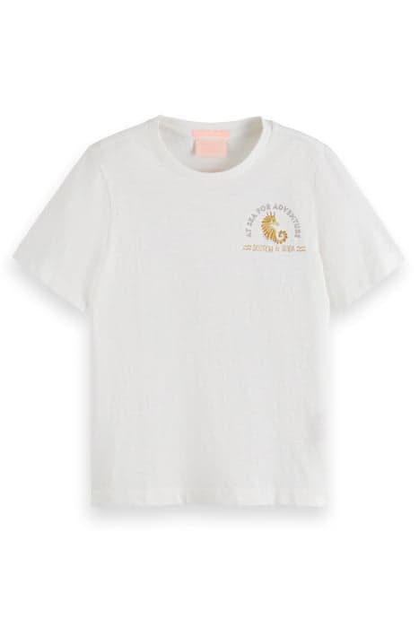 REGULAR-FIT T-SHIRT OFF WHITE by Scotch & Soda