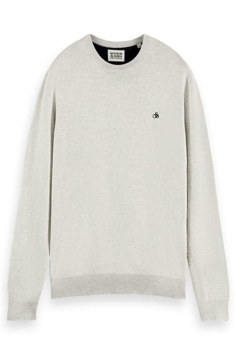 ESSENTIALS - CLASSIC CREWNECK BONE WHITE MELANGE by Scotch & Soda