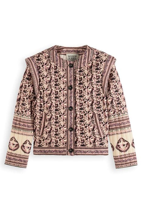 LIGHTWEIGHT PADDED JACKET WITH PRINT BLOCK FLORAL by Scotch & Soda