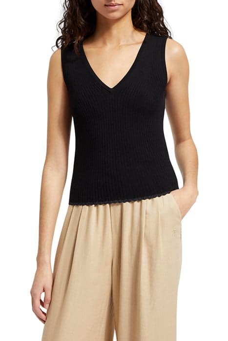 TIE BACK KNITTED TANK EVENING BLACK by Scotch & Soda