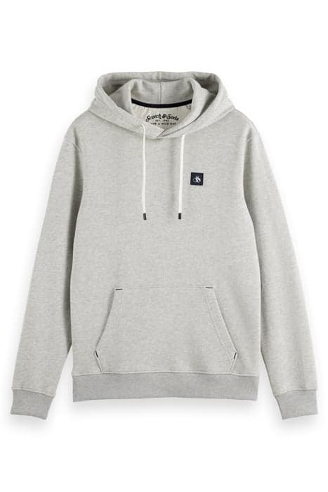 ESSENTIAL LOGO BADGE HOODIE GREY MELANGE by Scotch & Soda