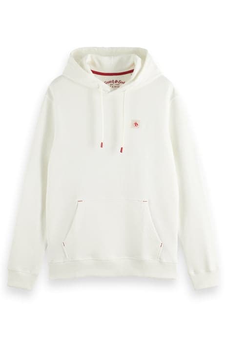 ESSENTIAL LOGO BADGE HOODIE SWAN by Scotch & Soda