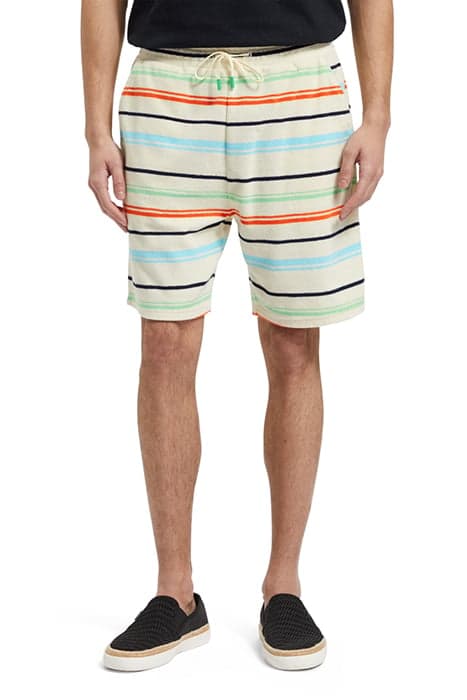 TOWELLING SWEATSHORTS MULTICOLOUR STRIPE by Scotch & Soda