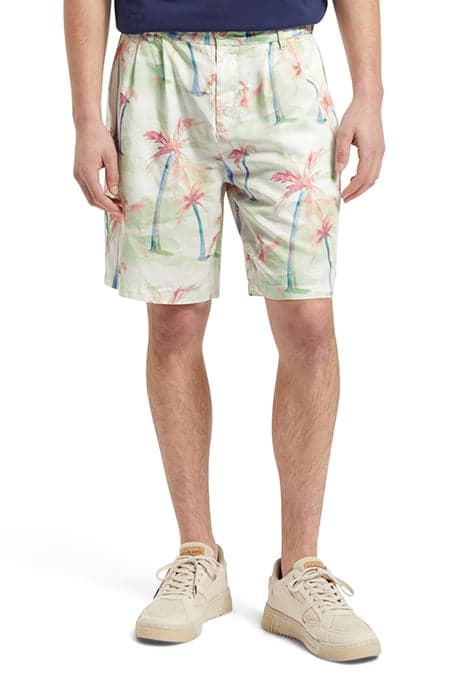 TWILT - PRINTED PLEATED BERMUD PALMTREE HAWAII AOP by Scotch & Soda