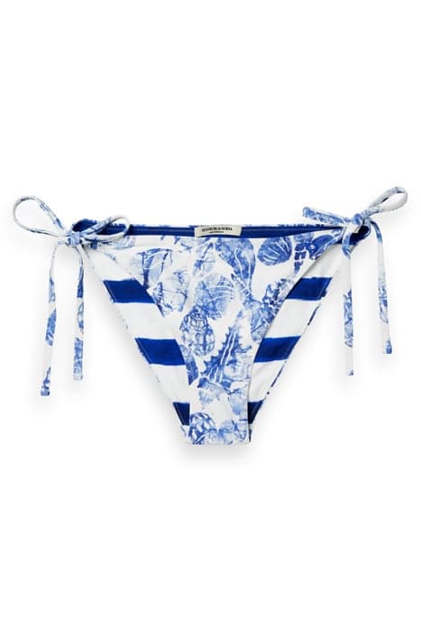 REVERSIBLE PRINTED BIKINI BOTTOM SHELL BATIK BLUE by Scotch & Soda