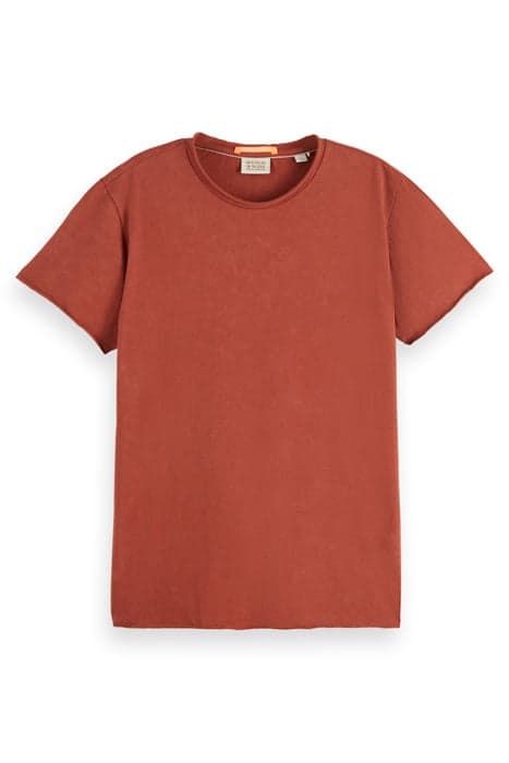 WASHED EMBROIDERED T-SHIRT TERRACOTTA by Scotch & Soda