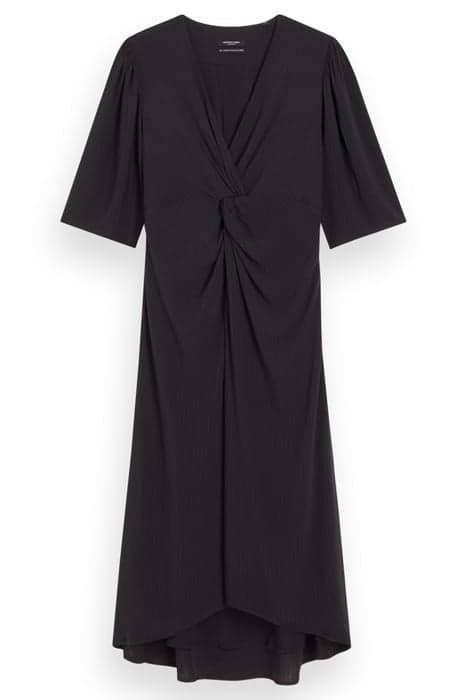 MIDI WRAP DRESS WITH KNOT DETAIL BLACK by Scotch & Soda