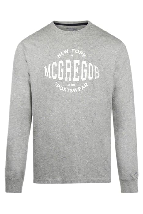 LONG SLEEVE GRAPHIC T-SHIRT MEDIUM GREY MELANGE by McGregor