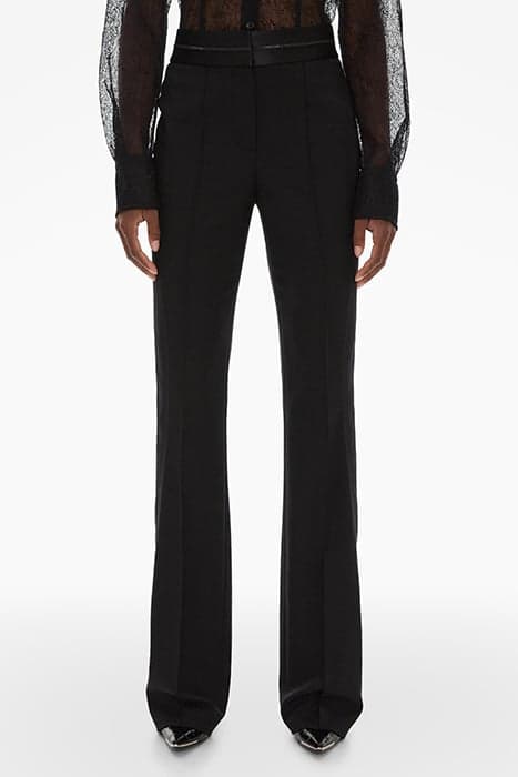 WOOL BOOTCUT POLYESTER, VIRGIN WOOL, ELASTANE BLACK by Helmut Lang