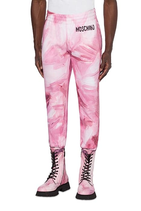 PAINTING FLEECE JOGGING PINK by Moschino