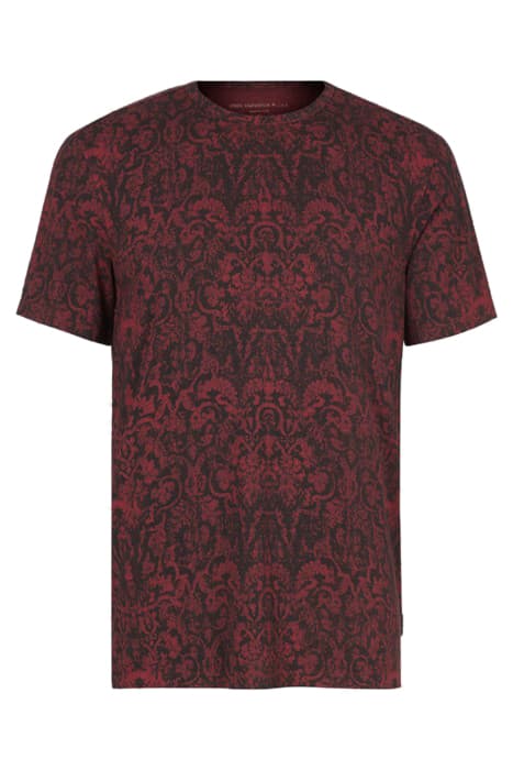 KADEN SS HIDDEN SKULL BURNOUT CREW PINOT NOIR by John Varvatos