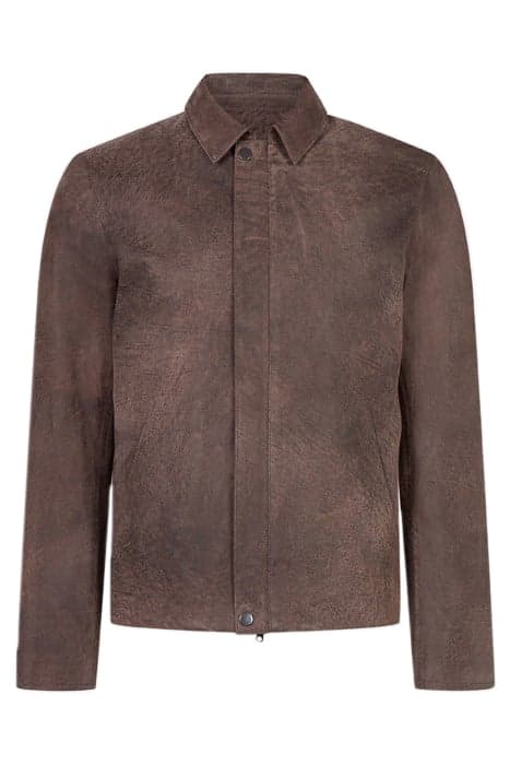 SLIM FIT CONCEALED ZIP PLACKET JACKET WI PLUM WOOD by John Varvatos