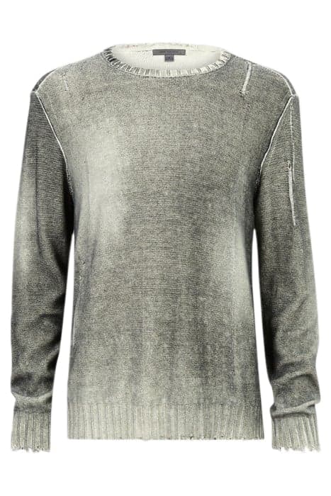 ATCHISON LS FADEAWAY PRINTED CREW WITH D BLACK/WHITE by John Varvatos