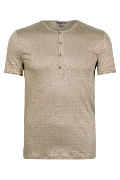 BLEECKER REGULAR FIT SS HENLEY WITH PICK DRIED SAGE by John Varvatos