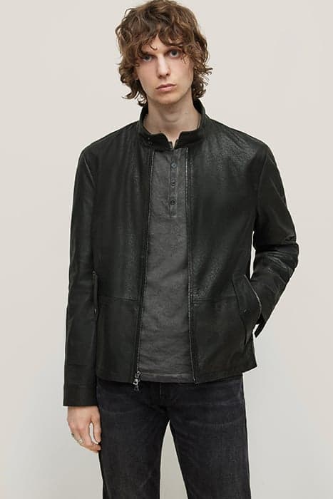 ZIP CLOSURE JKT WITH EXTENDED NECK AND Z BLACK by John Varvatos