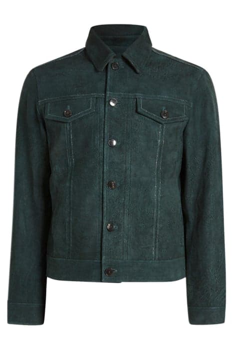 BALL CHAIN TRUCKER JACKET DARK MOSS by John Varvatos