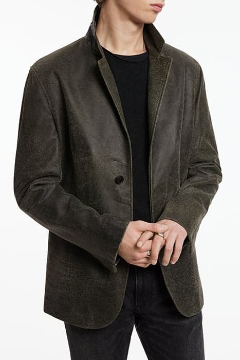 CONCEALED PLACKET SLIM FIT JACKET WITH N LEGUME by John Varvatos