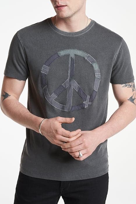 SS CREW TEE - RECONSTRUCTED PEACE COAL by John Varvatos