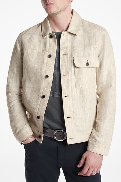 DREW JACKET - TRUCKER VARIATION SHANK CL FOSSIL GREY by John Varvatos