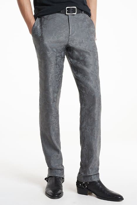 SLIM FIT PANTS WITH WELT HIP POCKET AND IRON GREY by John Varvatos