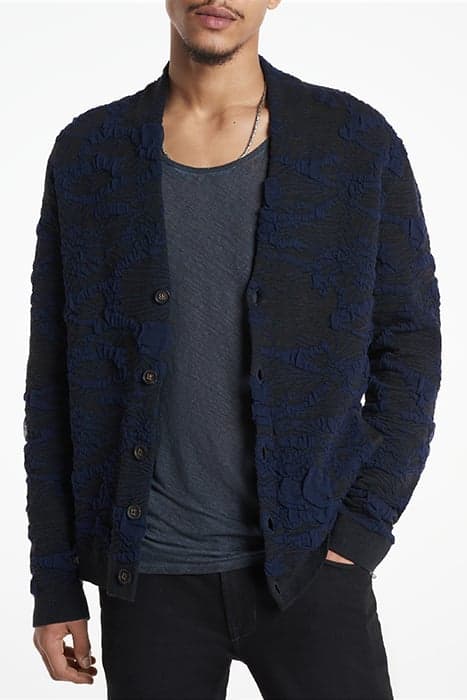 MOTLEY REGULAR FIT BLISTER JACQUARD CARD MIDNIGHT by John Varvatos