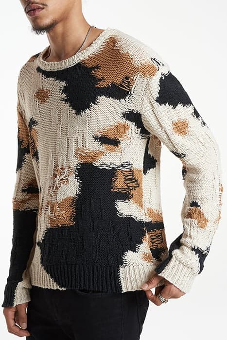 MONTEREY REGULAR FIT CREWNECK PULLOVER W EGG SHELL by John Varvatos