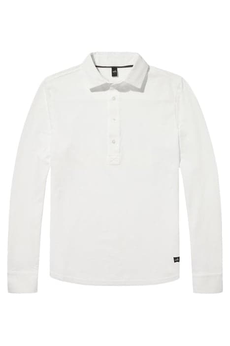 STONE | LONGSLEEVE PIQUÉ POLOSHIRT PURE WHITE by WAHTS