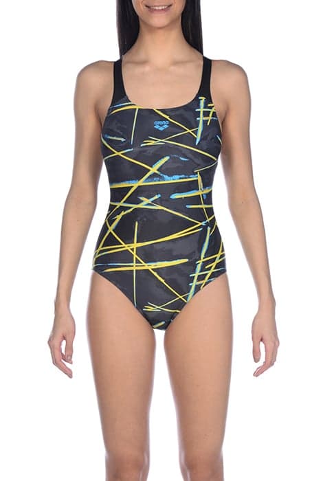 W LIGHT BEAMS SWIM PRO BACK ONE PIECE BLACK-MULTI by Arena