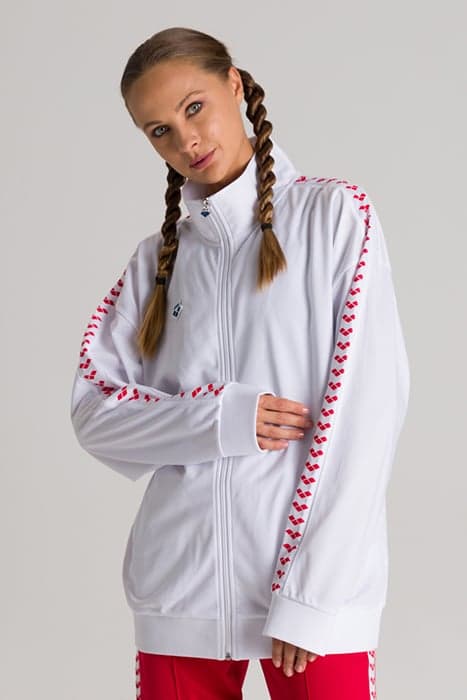 TEAM JACKET OVERSIZE WHITE-WHITE-RED by Arena