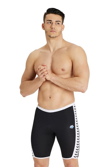 MEN'S ARENA ICONS SWIM JAMMER SOLID BLACK-WHITE by Arena