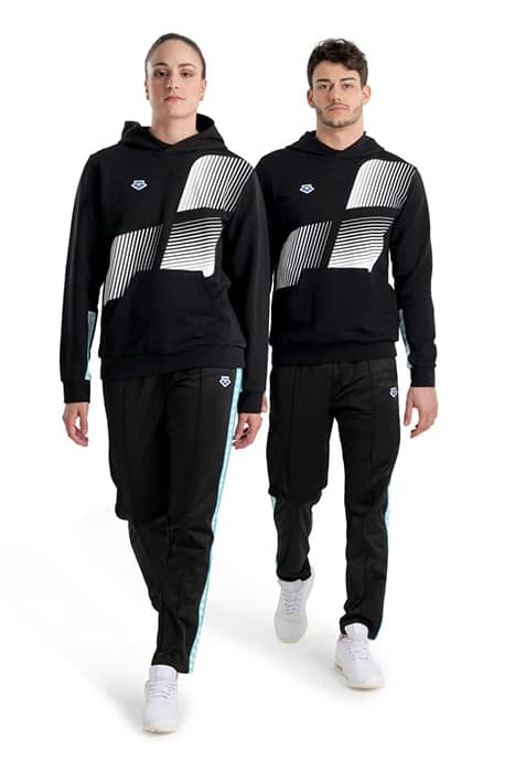 ARENA ICONS HOODED SWEAT SOLID LOGO BLACK-WHITE-BLUE DIAMOND by Arena