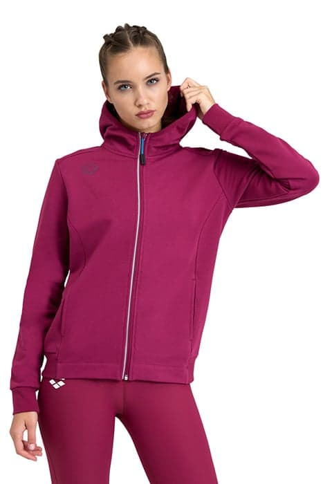 WOMEN'S TEAM HOODED JACKET PANEL RED FANDANGO by Arena