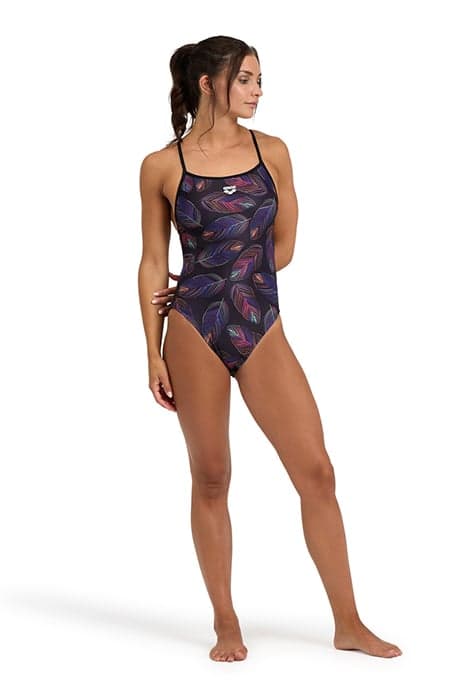 WOMEN'S ARENA FALLING LEAVES SWIMSUIT BO BLACK-BLACK MULTI by Arena