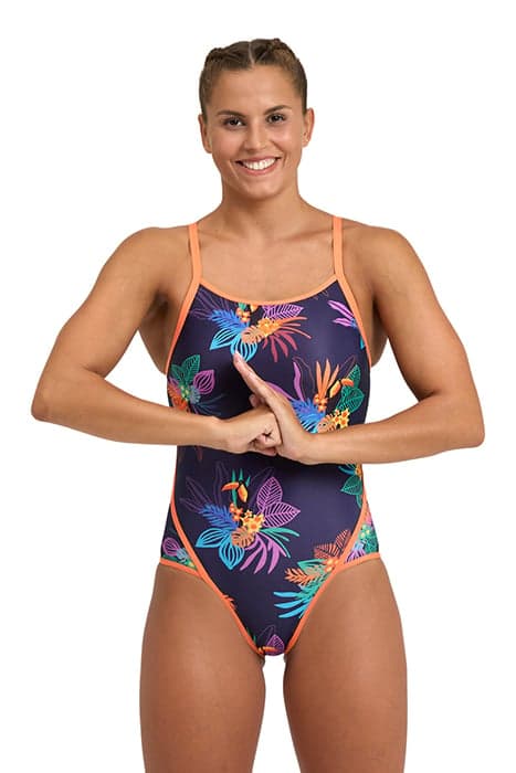 WOMEN'S ARENA TOUCAN SWIMSUIT SUPER FLY NESPOLA-NAVY MULTI by Arena