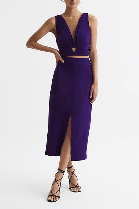 MAISIE-CROP TOP PURPLE by Reiss