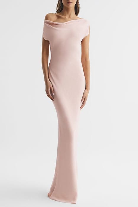 LORETTA-DRAPE MAXI BRIDES NUDE by Reiss