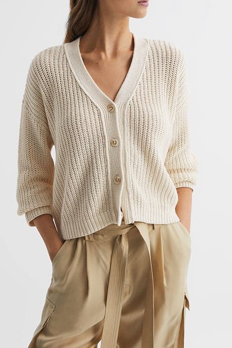 ADEENA-CHUNKY CARDI NEUTRAL by Reiss