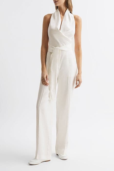 CARMEN-LINEN WILLOW JUMPS WHITE by Reiss