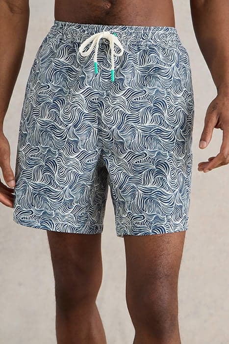 WAVES SWIMSHORT NAVY PRINT by White Stuff