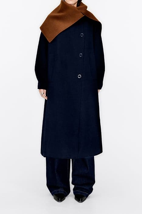 NAVY BLUE OVERSIZE DOUBLE-FACE COAT by Bimba y Lola