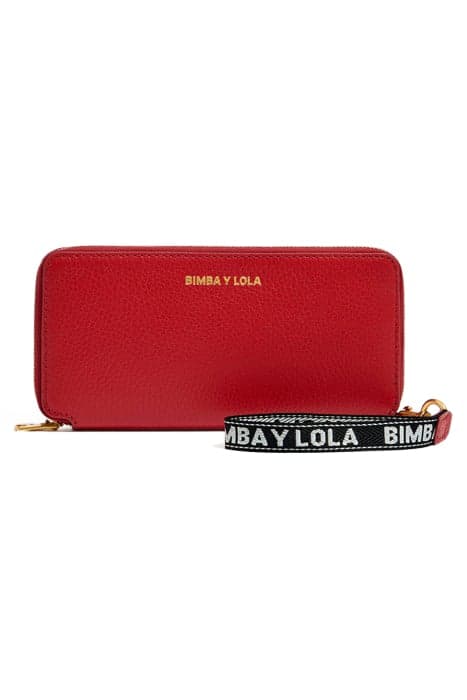 RED LEATHER BOOK WALLET by Bimba y Lola