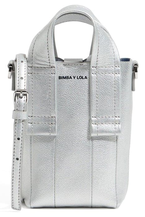 MINI SILVER LEATHER CROSSBODY BAG by Bimba y Lola