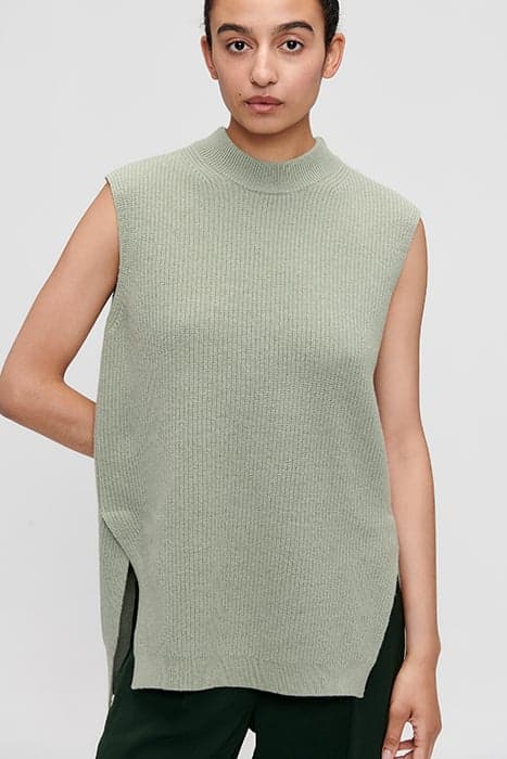 BIBA RIBBED SLEEVELESS TOP SAGE GREEN by Zenggi